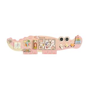 Topi Toys Montesori Drvena Zidna Tabla Roze Krokodil