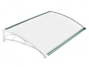 Nadstrešnica Za Vrata 82x120cm Bela Baza Ploča Opal 6mm