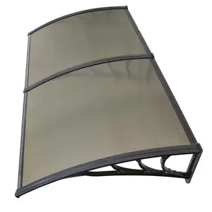 Nadstrešnica Aluminijumska 240x120cm Crna Bronza 5mm