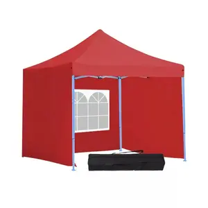 Paviljon sa Mehanizmom 3x3m Crveni Tri Stranice