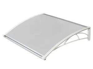 Nadstrešnica Za Vrata 82x120cm Bela Baza Ploča Providna 6mm