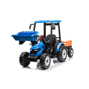 Traktor sa prikolicom i utovarivačem plavi  premium oprema 24v7a 12949