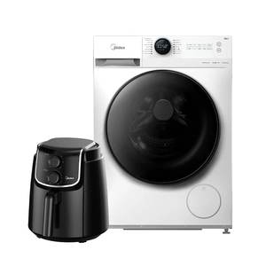 Midea Veš mašina MF200W90WB/W-HR, 9kg, Inverter motor, 1400 obrtaja + Midea Friteza na vruć vazduh MF-TN40D2
