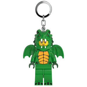 LEGO Minifigure privezak za ključeve sa svetlom: Devojka u kostimu zelenog zmaja LGL-KE224H