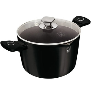 Kaufmax Šerpa za kuvanje testa sa poklopcem 24cm Black Vantage Collection KM-0165