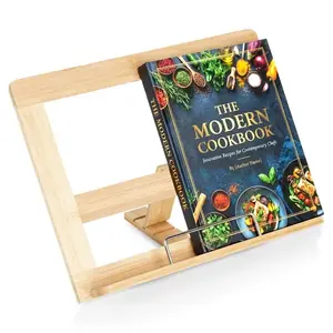 Vilde 229277 - Podesivi stalak za knjigu/tablet od bambusa