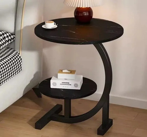 Livora stočić za kafu sa dodatnom policom 60x40cm crna