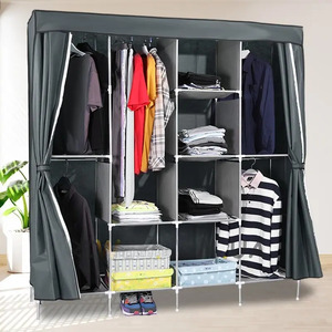 Livora prenosivi garderober 105x170cm, siva
