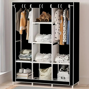 Livora prenosivi garderober 105x170cm, crna