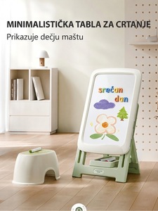 Dečija multifunkcionalna tabla za crtanje i učenje zeleno/bela wm24g011 14305