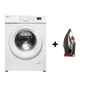VIVAX HOME mašina za pranje veša WFL-120716CDS, inverter + VIVAX HOME Pegla IR-2201CC