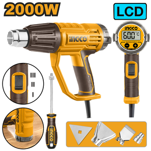 INGCO pištolj vrelog vazduha HG200058 LCD 2000W