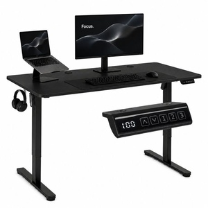 ModernHome Električni radni sto 140 × 60 cm sa podesivom visinom 72–118 cm, crni – JSD-C5-1-1