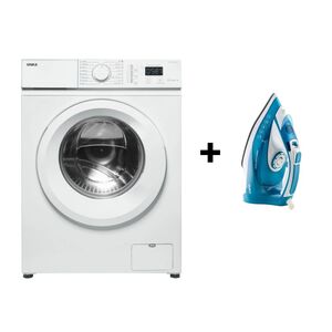 VIVAX HOME mašina za pranje veša WFL-120716CDS, inverter + VIVAX HOME Pegla IR-2400CB