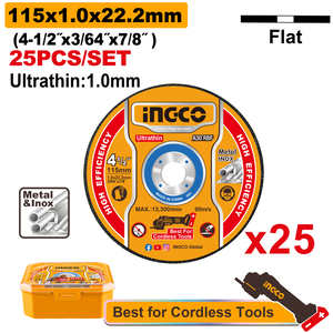 INGCO rezna ploča 115x1 metal/inox 25/1 MCD1025115