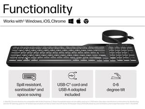 Tastatura HP 400 backlight žicna/US/crna