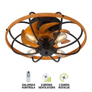 Forma Plafonska lampa sa ventilatorom FV7004-49 BK+WD