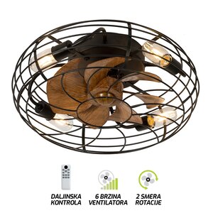 Forma Plafonska lampa sa ventilatorom FV7003-48 BK