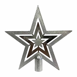 Vrh zezda za bor srebrna 18 cm