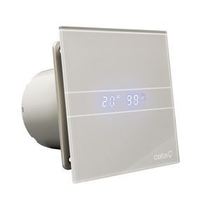 Cata 00900600 E-100 GSTH Silver kupatilski ventilator sa tajmerom i prikazom vlažnosti vazduha i temperature OUTLET