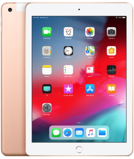 Apple iPad 6, 9.7'', Wi-Fi + Cellular, 32GB, Gold (mrm02hc/a)