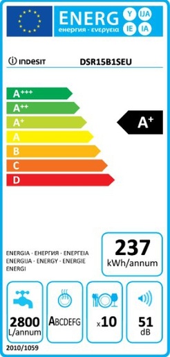 Indesit  mašina za pranje sudova DSR15B1SEU