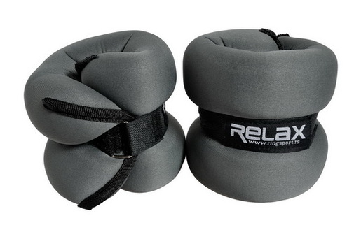 RING Tegovi sa čičkom od 2x 2kg (tamno sivi) - RX AW 2201