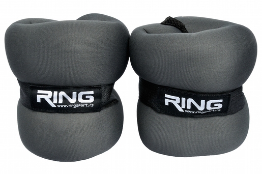 RING Tegovi sa čičkom od 2x 2kg (tamno sivi) - RX AW 2201
