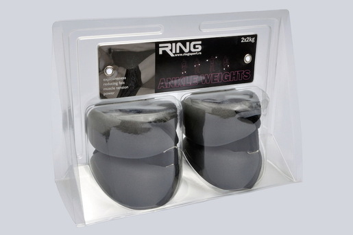 RING Tegovi sa čičkom od 2x 2kg (tamno sivi) - RX AW 2201