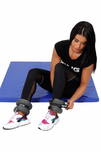 RING Tegovi sa čičkom od 2x 2kg (tamno sivi) - RX AW 2201