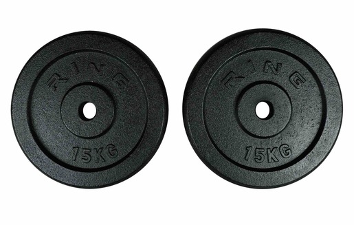 RING Tegovi 2x15kg crni standardni liveni  - RX PLO1-15