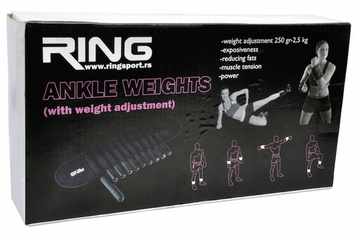 RING Tegići za zglobove sa čičkom (štelujuci)  2x2.5kg - RX AW 3010