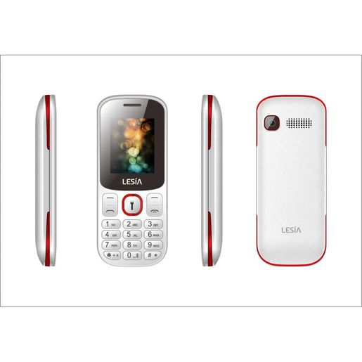Lesia P5 DS white / red, mobilni telefon