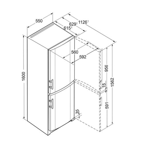 LIEBHERR kombinovani frižider CU2811