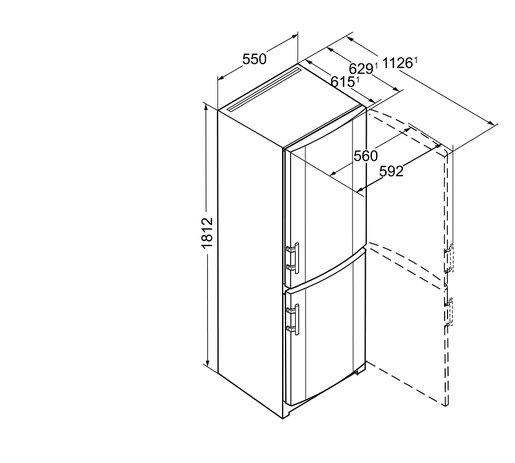 LIEBHERR kombinovani frižider CU3311
