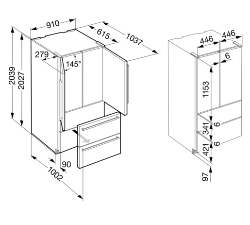 LIEBHERR side by side frižider CBNes6256