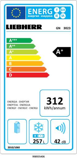 LIEBHERR Vertikalni zamrzivač GN3023 No frost