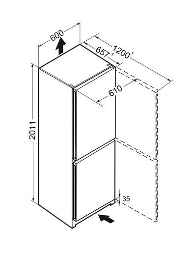 LIEBHERR kombinovani frižider CNel4813 No frost