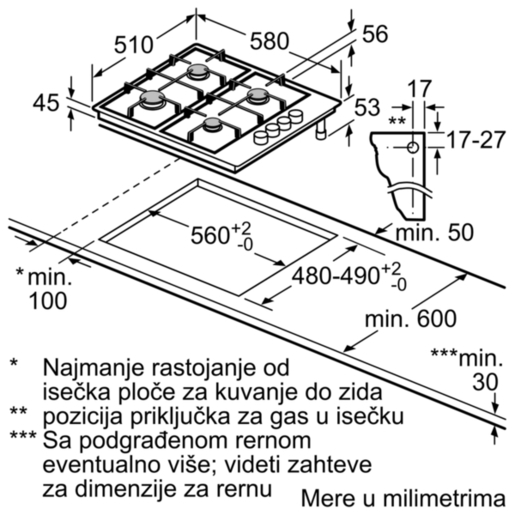 Bosch ugradna ploča PBY6C5B80Q