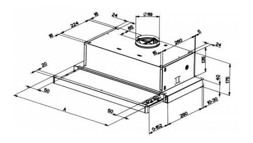 ZANUSSI ugradni teleskopski aspirator ZHP615X