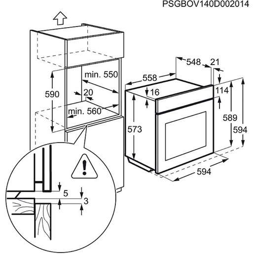 Electrolux ugradna nezavisna rerna EOB3400DOX