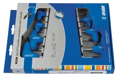 UNIOR Ključevi Torx sa T-ručkom u kartonskoj kutiji 607888