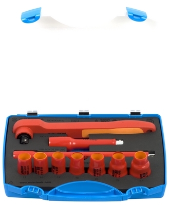 UNIOR Klučevi nasadni izolovani, prihvat 1/2'' u plastičnoj kutiji 621646