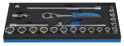 UNIOR Nasadni ključevi 3/8'' u SOS ulošku za alat 621080