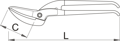 UNIOR Makaze za lim PELIKAN - 592R/7PR 615035