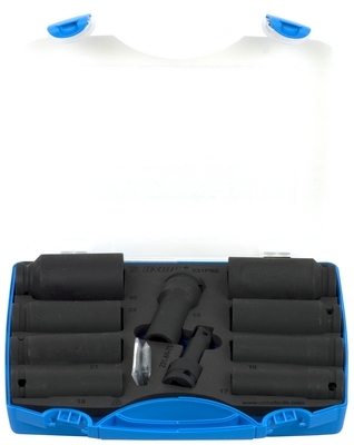 UNIOR Ključevi nasadni IMPACT, prihvat 1/2'', u metalnoj kutiji 612507