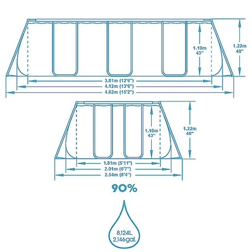 Bestway bazen Power Steel 412x201x122 cm