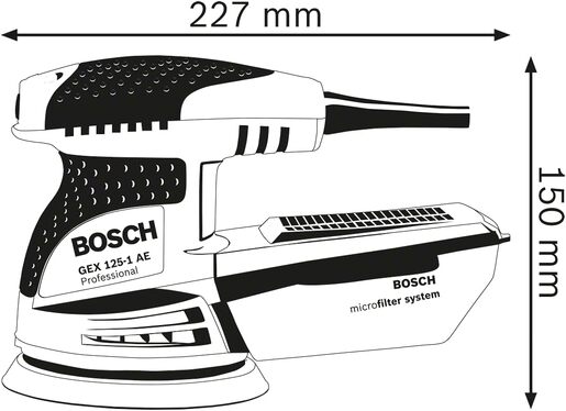 BOSCH Professional ekscentrična brusilica GEX 125-1 AE