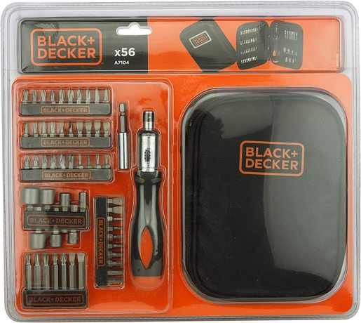 Black+Decker A7104 56-delna garnitura odvijača i bitova