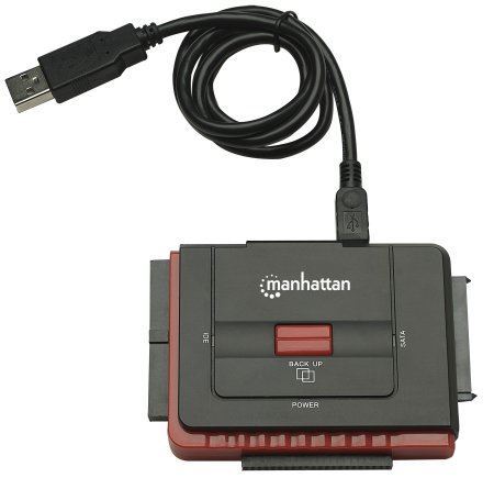 MH adapter USB to SATA/IDE, 3-in-1 with One-Touch Backup
